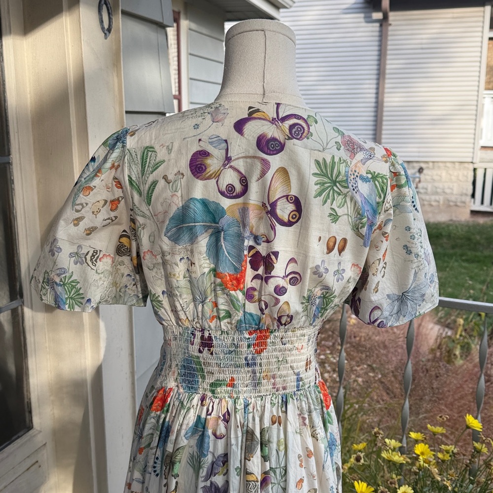 Anthropologie Floral Wrap Midi Dress Multicolor - Picture 4 of 7
